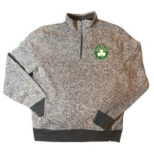 ❗️S O L D ❗️ NBA ‘47 Quarter Zip Pullover Gray Men’s XL Fleece Shamrock